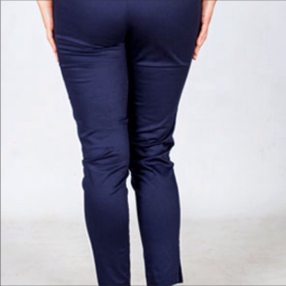 Tracy Negoshian skinny Navy Pants slacks NWT - Picture 3 of 6
